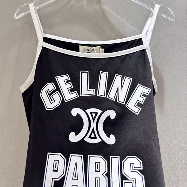 超人気 セリーヌ PARIS コットン タンクトップ 偽物 Ceb32694